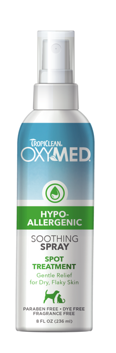 TropiClean OxyMed Hypoallergenic Anti Itch Spray for Dogs and Cats — 8 oz retail package