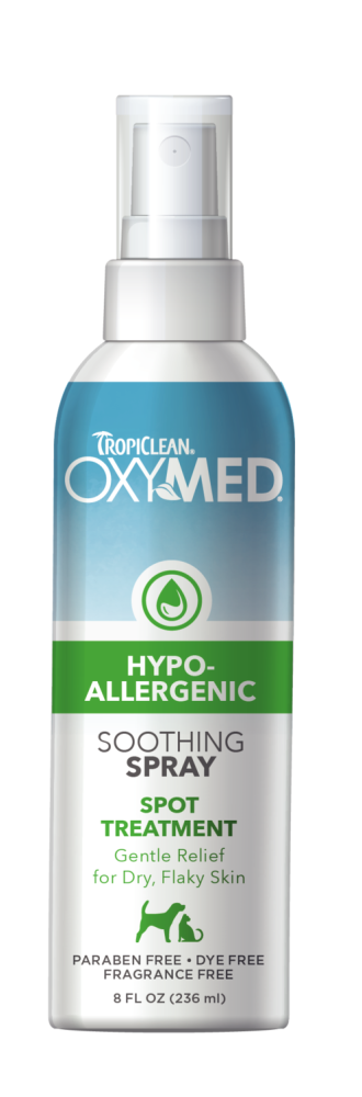 TropiClean OxyMed Hypoallergenic Anti Itch Spray for Dogs and Cats — 8 oz retail package