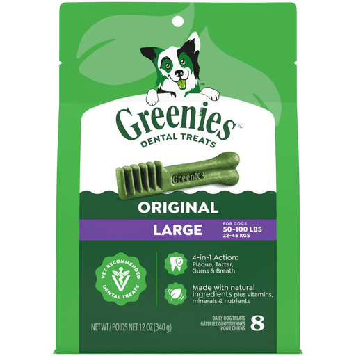 Greenies Original Dental Chews Large — manufacturer recipe-family image; package size may differ