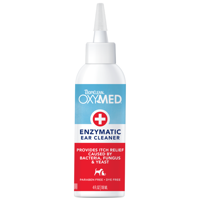 TropiClean OxyMed Enzymatic Ear Cleaner for Pets — 4 oz retail package