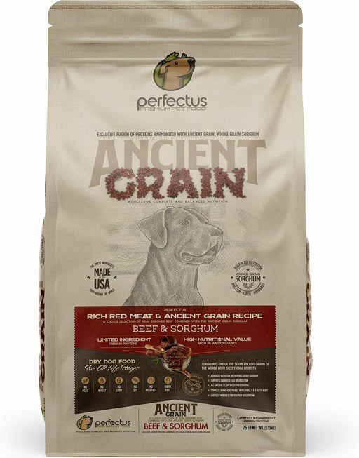 Perfectus Rich Red Meat & Ancient Grain Recipe Dry Dog Food 25-lb