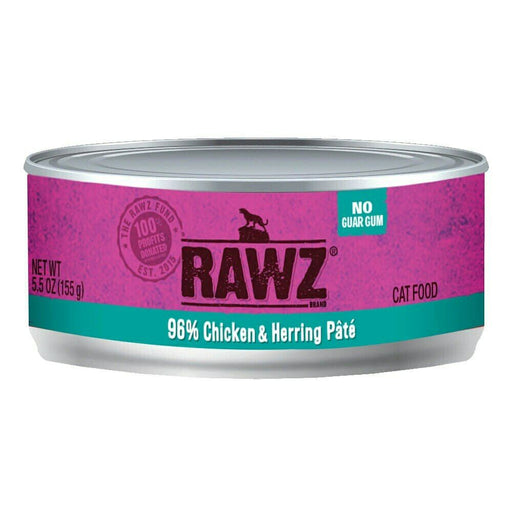 RAWZ 96% Cat Chicken & Herring Pate 5.5-oz Case