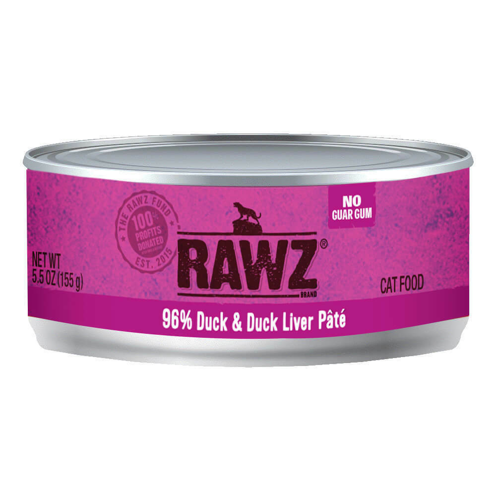 RAWZ 96% Cat Duck & Duck Liver Pate 5.5-oz Case