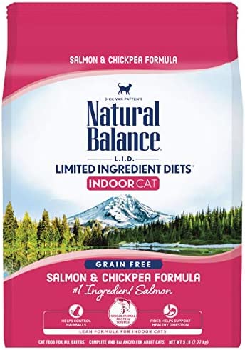 Natural Balance L.I.D. Limited Ingredient Diets Indoor Grain-Free Salmon & Chickpea Formula Dry Cat Food