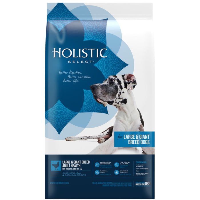 Holistic Select Natural Adult Health Large & Giant Breed Chicken Meal and Oatmeal Dry Dog Food