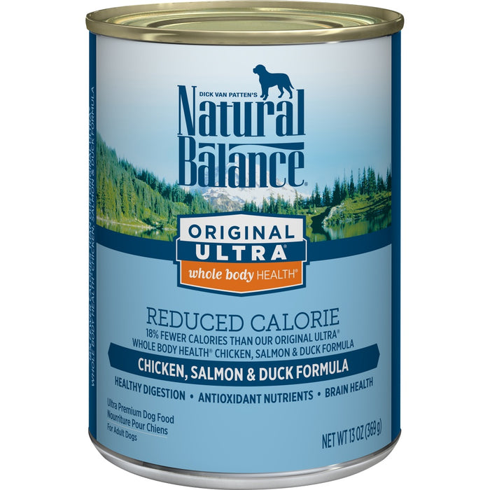 Natural Balance Original Ultra Whole Body Health Reduced Calorie Chicken, Salmon and Duck Canned Dog Food