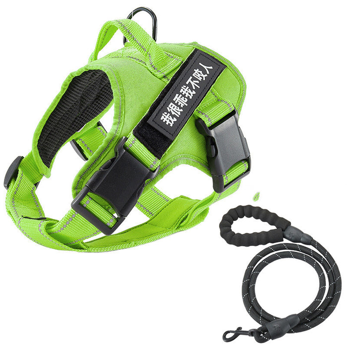 Dog vest chest strap leash