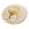 Straw hat pet shade for cats and dogs