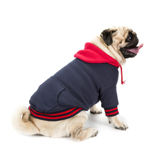 High-end pet clothes color matching sweater with pocket