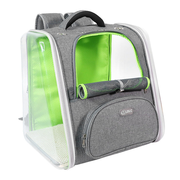 Plastic see-through window pet backpack