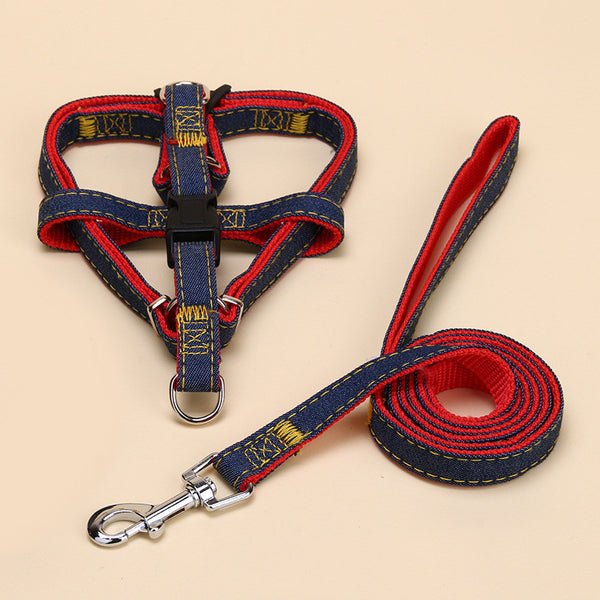 Pet Cowboy Traction Collar Dog Chain Set