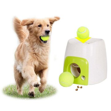 Creative Pet Ball Launcher Toy Dog Tennis Food Reward Machine Interactive Toys Suitable For Cats & Dogs