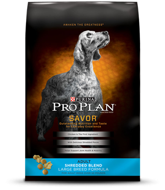 Purina Pro Plan Savor Adult Shredded Blend Large Breed Formula Dry Dog Food
