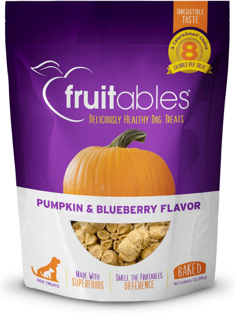 Fruitables Pumpkin & Blueberry Flavor Crunchy Dog Treats