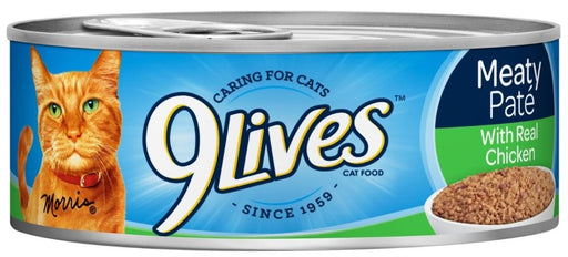 9 Lives Meaty Pate with Chicken Dinner Canned Cat Food