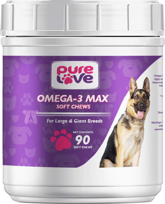 Pure Love Omega-3 Max Soft Chews for Large and Giant Dogs