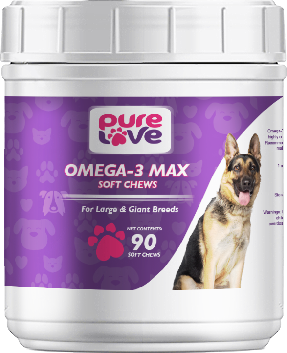 Pure Love Omega-3 Max Soft Chews for Large and Giant Dogs