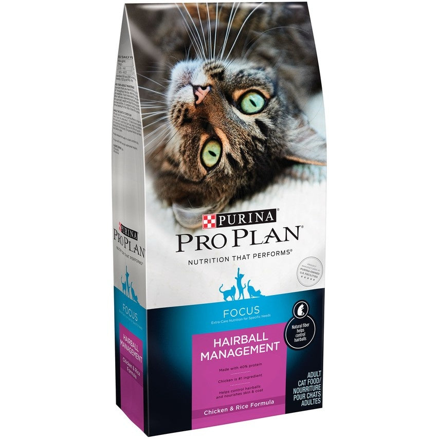 Purina Pro Plan Focus Adult Hairball Management Chicken & Rice Dry Cat Food