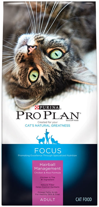 Purina Pro Plan Focus Adult Hairball Management Chicken and Rice Dry Cat Food