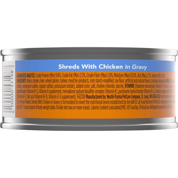 Friskies Savory Shreds with Chicken in Gravy Canned Cat Food