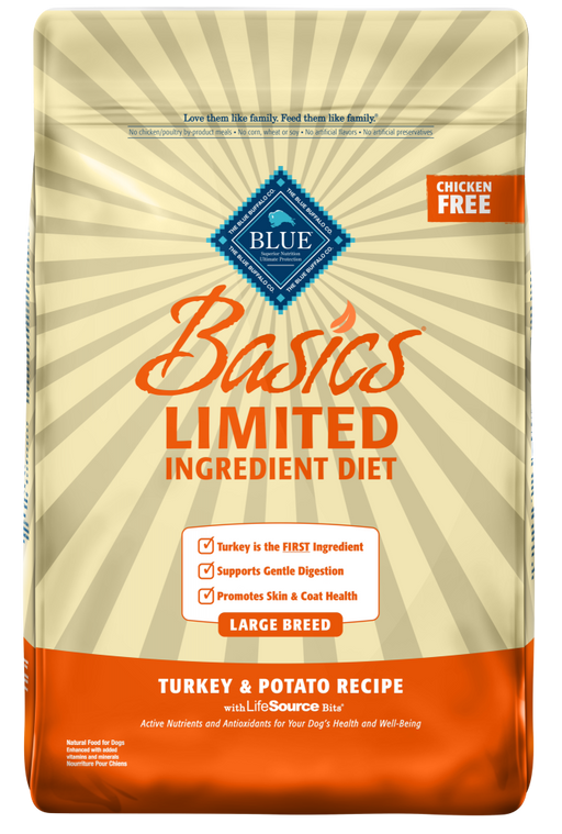 Blue Buffalo Basics Large Breed Adult Turkey & Potato Recipe Dry Dog Food