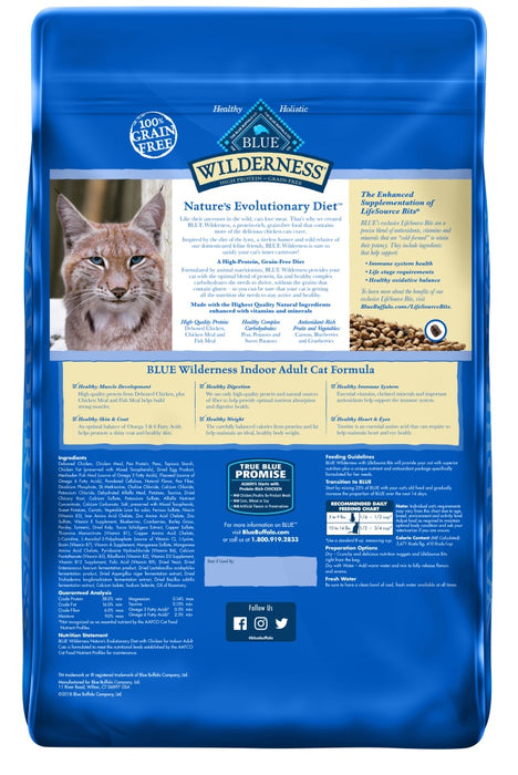 Blue Buffalo Wilderness High-Protein Grain-Free Indoor Adult Chicken Recipe Dry Cat Food