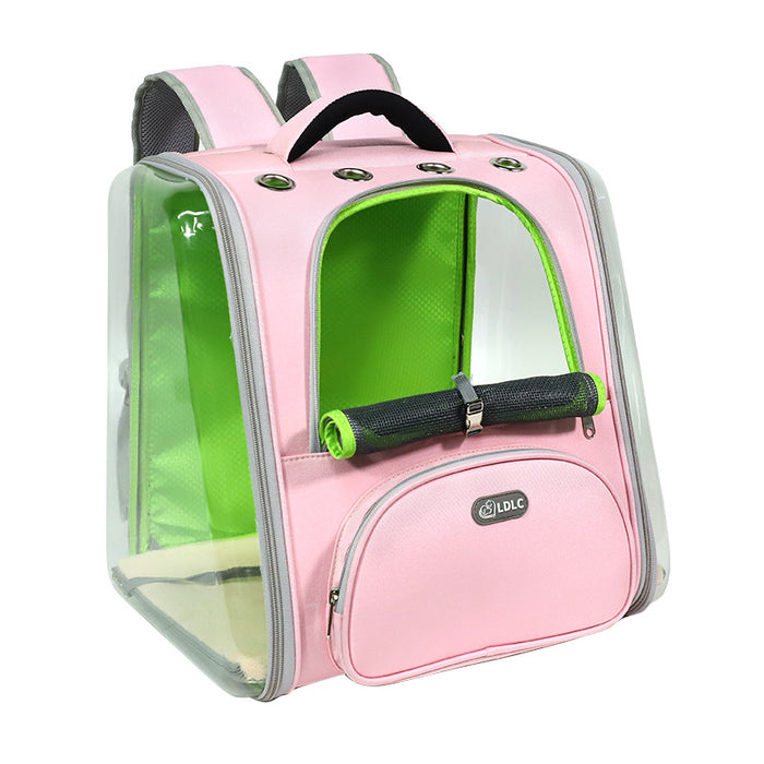 Plastic see-through window pet backpack