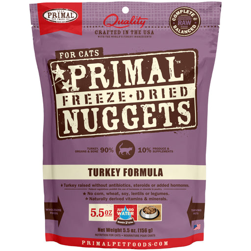 Primal Freeze Dried Nuggets Grain Free Turkey Formula Cat Food