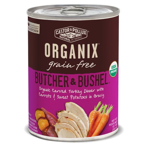 Castor and Pollux Organix Butcher and Bushel Organic Carved Turkey Dinner Canned Dog Food