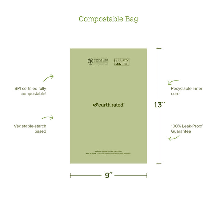 Earth Rated Compostable Refill Rolls Unscented -60 Count