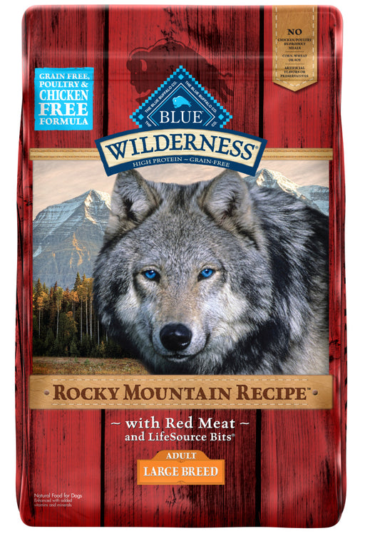 Blue Buffalo Wilderness Rocky Mountain Grain Free Red Meat High Protein Recipe Large Breed Adult Dry Dog Food
