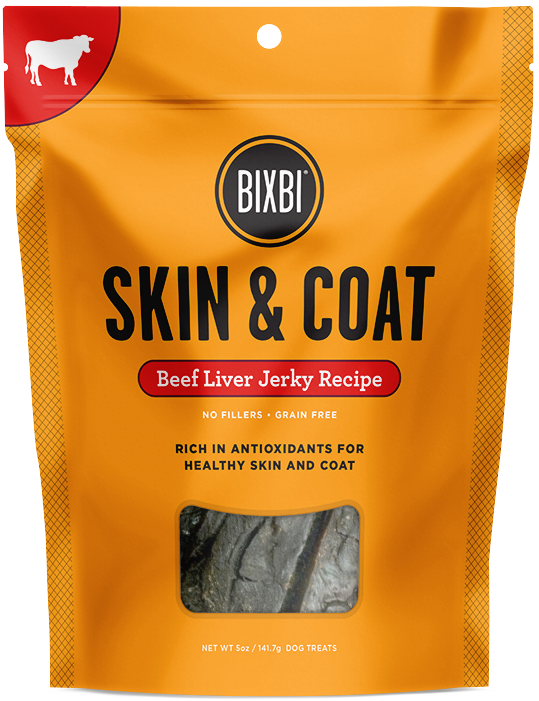 Bixbi Skin & Coat Beef Liver Jerky Dog Treats