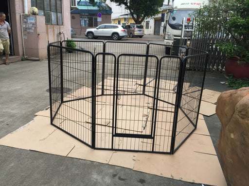 Pet fence Iron breathable square tube dog cage Custom wholesale large medium dog eight square tube metal fence