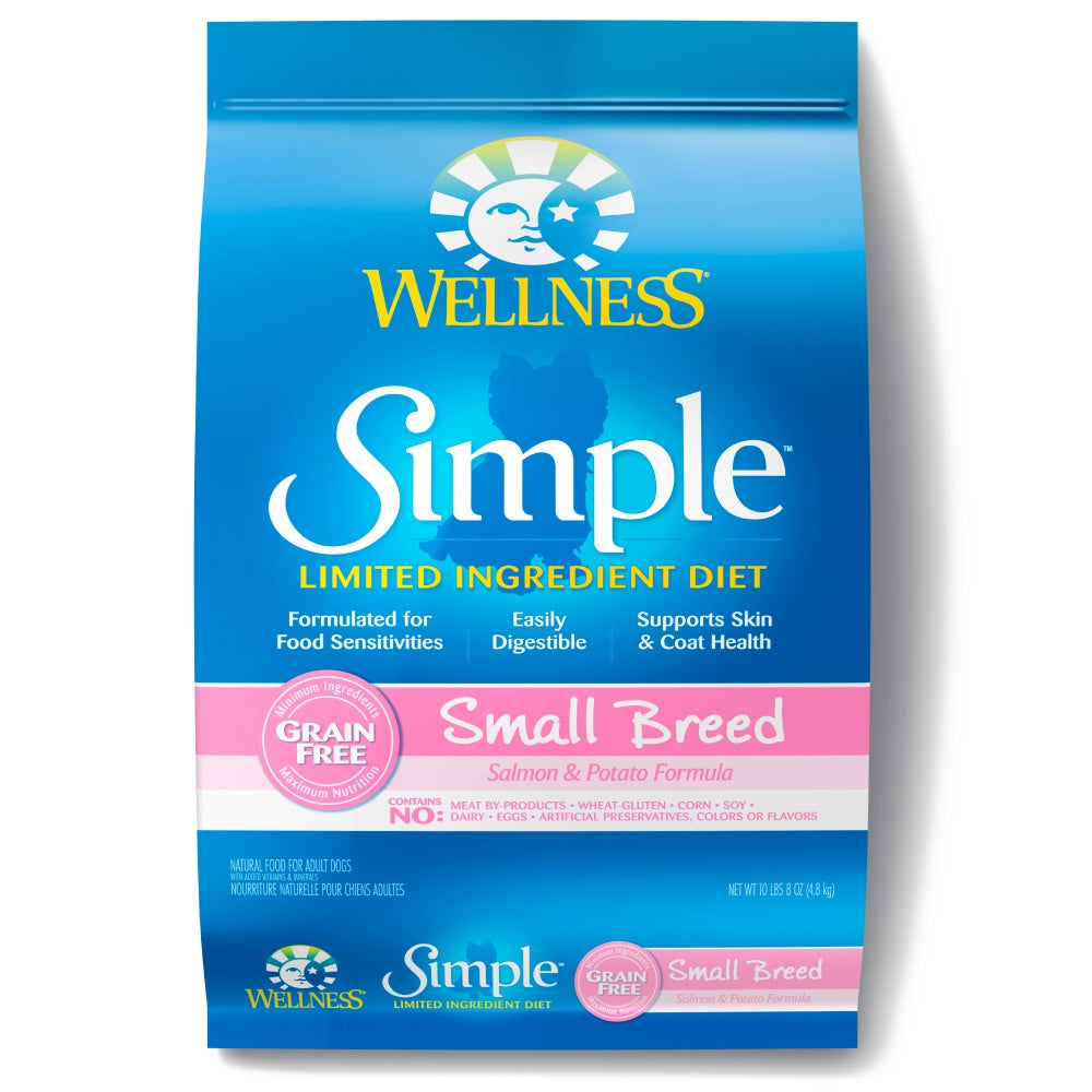 Wellness Simple Grain Free Natural Limited Ingredient Diet Small Breed Salmon and Potato Recipe Dry Dog Food