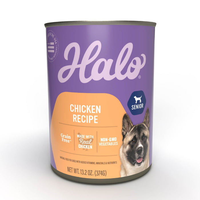 Halo Senior Chicken Recipe Canned Dog Food