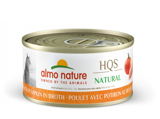 Almo Nature HQS Natural Cat Grain Free Chicken with Pumpkin In Broth Canned Cat Food