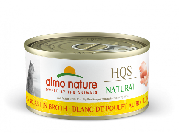 Almo Nature HQS Natural Cat Grain Free Chicken Breast In Broth Canned Cat Food