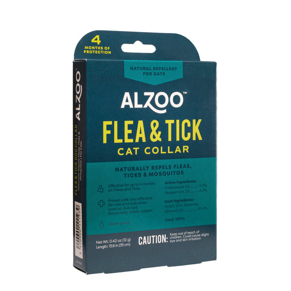 Alzoo Natural Repellent Flea and Tick Collar for Cats