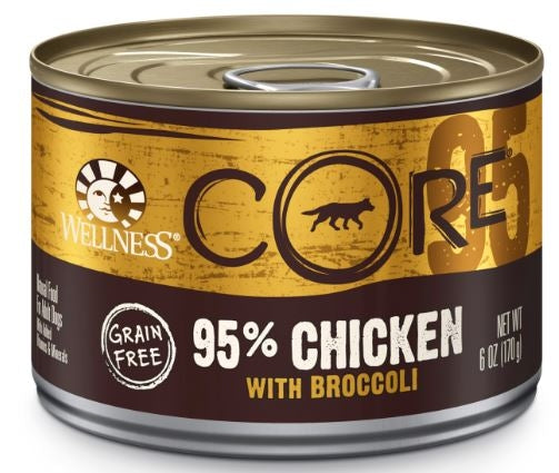 Wellness CORE Grain Free Natural 95% Chicken with Broccoli Recipe Wet Canned Dog Food