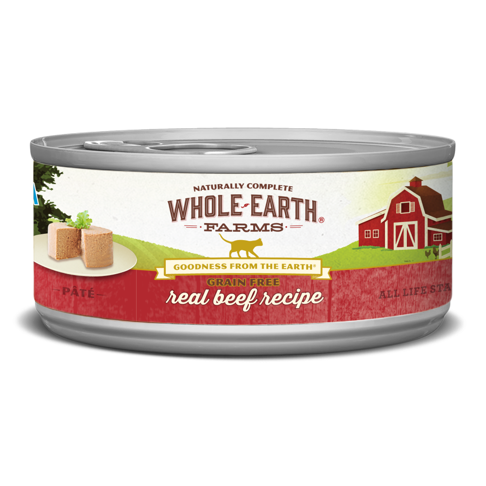 Whole Earth Farms Grain Free Real Beef Canned Cat Food