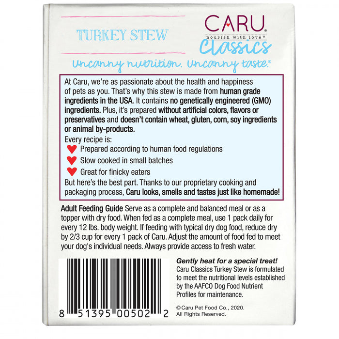 Caru Grain Free Real Turkey Stew Canned Dog Food