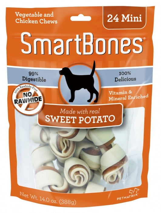 SmartBones Mini Sweet Potato Chew Bones Dog Treats