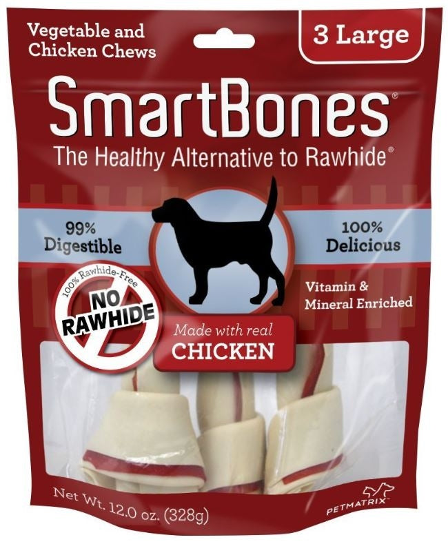 SmartBones Large Chicken Chew Bones Dog Treats