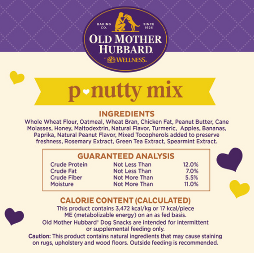 Old Mother Hubbard Crunchy Classic Natural P-Nutty Assorted Flavor Dog Biscuits