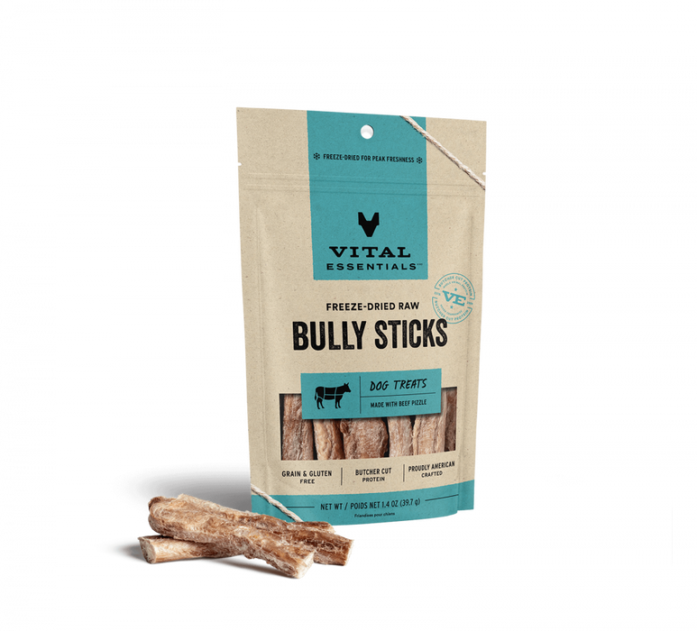 Vital Essentials Freeze Dried Vital Treats Grain Free Bully Sticks Dog Treats
