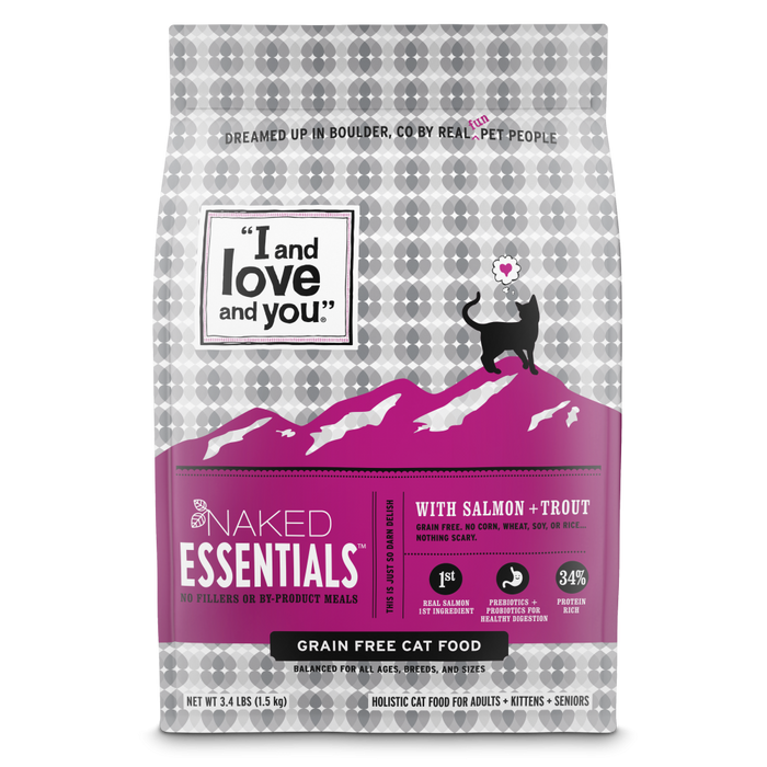 I and Love and You Grain Free Naked Essentials Salmon & Trout Dry Cat Food