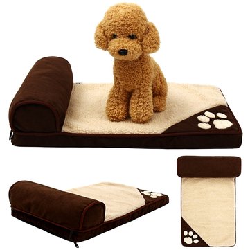 S/M/L Washable Sponge Pet Dog Bed Winter Warm Kennel Cushion Pet Mat Mattress