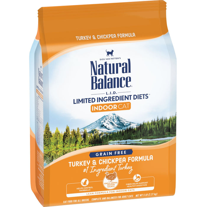 Natural Balance Limited Ingredient Indoor Grain Free Turkey & Chickpea Recipe Dry Cat Food