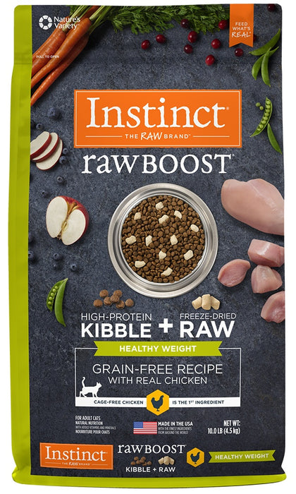 Instinct Raw Boost Healthy Weight Adult Grain Free Recipe with Real Chicken Natural Dry Cat Food