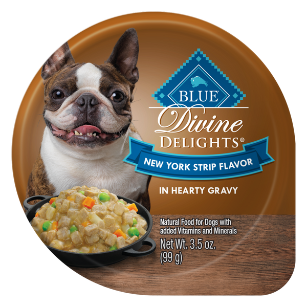 Blue Buffalo Divine Delights Small Breed NY Strip in Gravy Dog Food Cup
